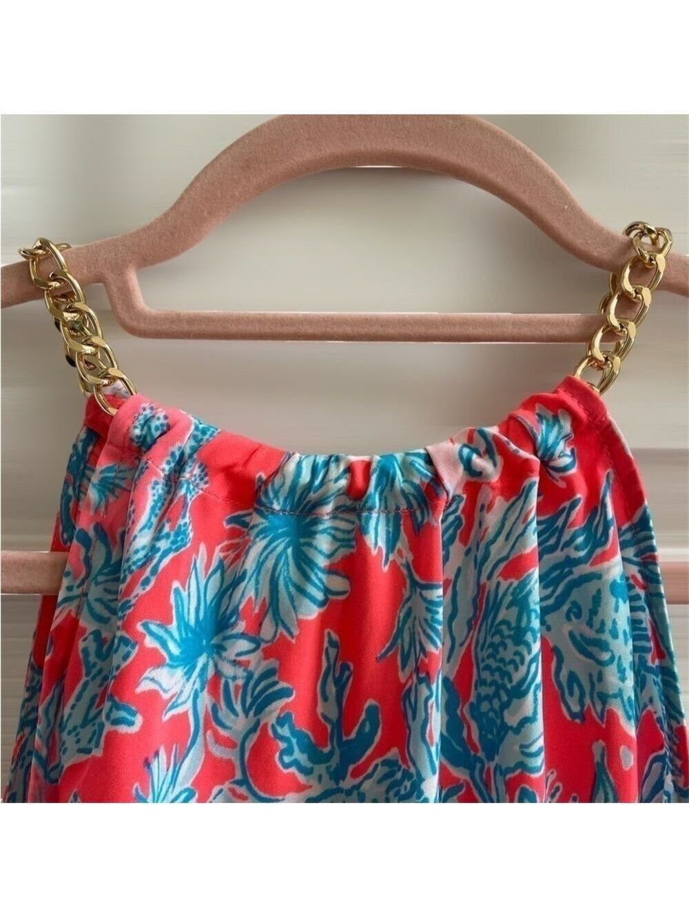 Lilly Pulitzer Shelly Bay Halter Top Coral Spritz XXS - Picture 4 of 10